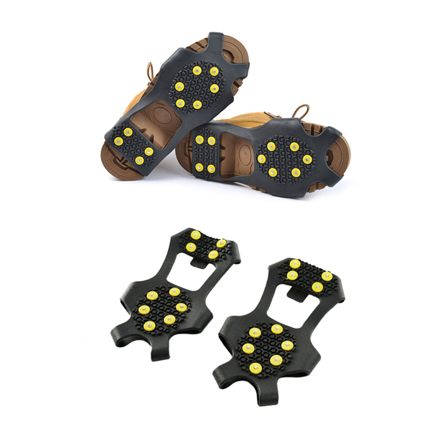 10 Spike Silicone Anti Slip Snow Shoe Cover 4
