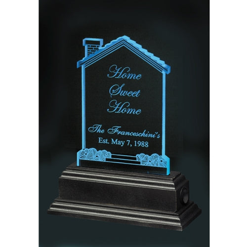 Blue Allolight House Shaped Award 9" 2