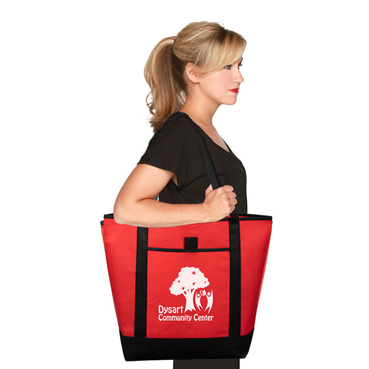 17-1/2"W x 13-1/2"H x 6"Gusset - "The CITY" Convention, Corporate, Travel and Beach Tote Bag 30