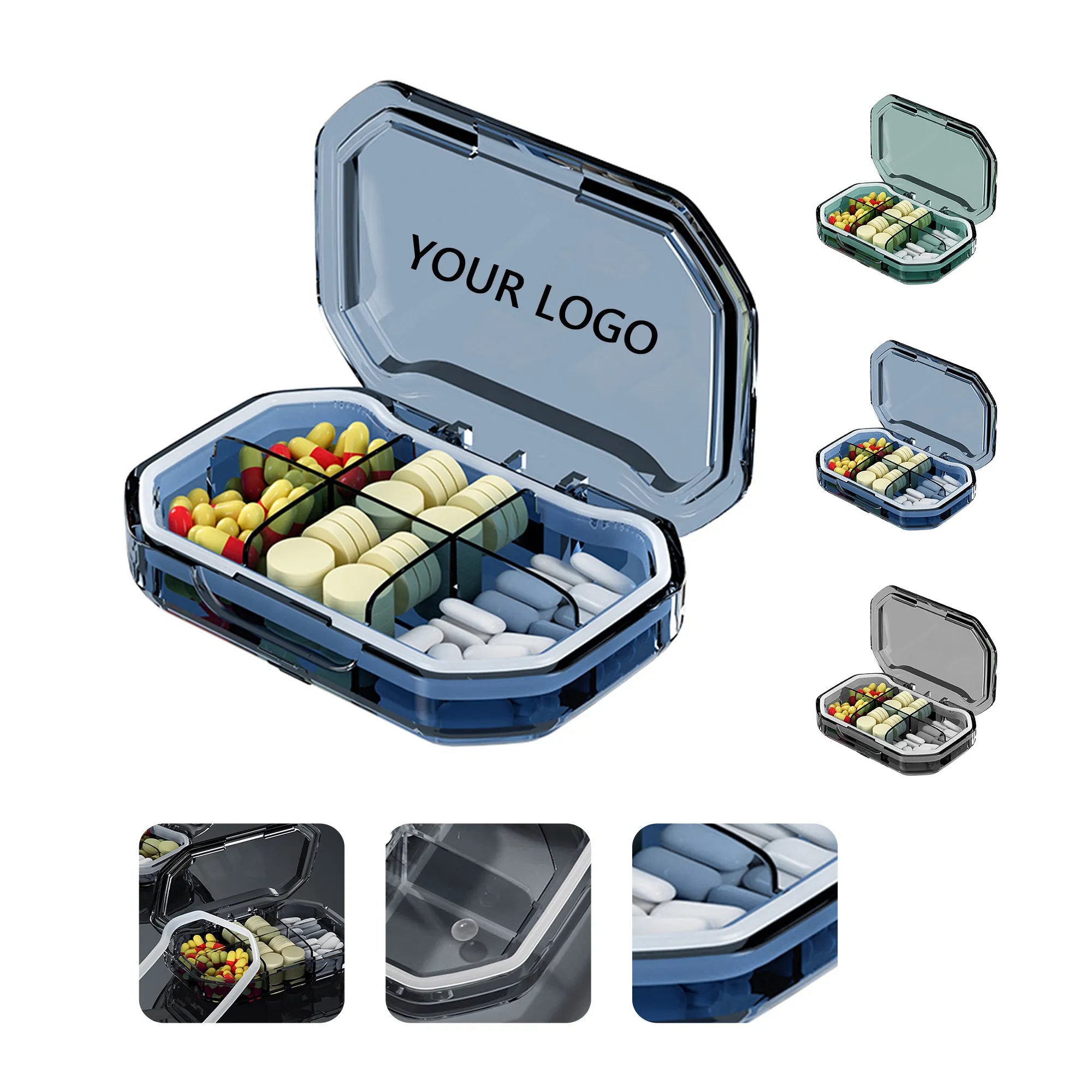 Portable Sealed Creative Pill Box with Silicone Seal 1