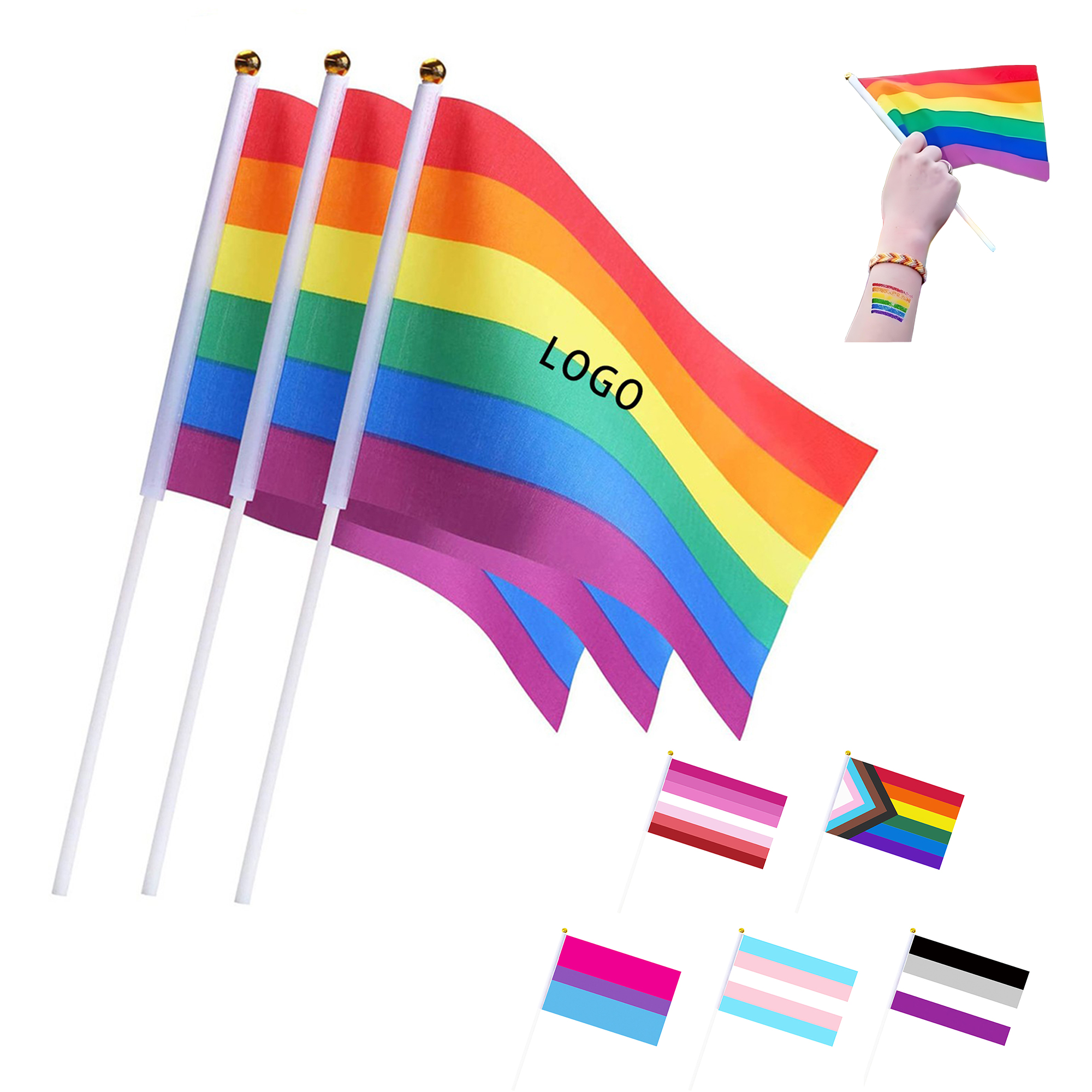 Rainbow Pride Stick Flag 4