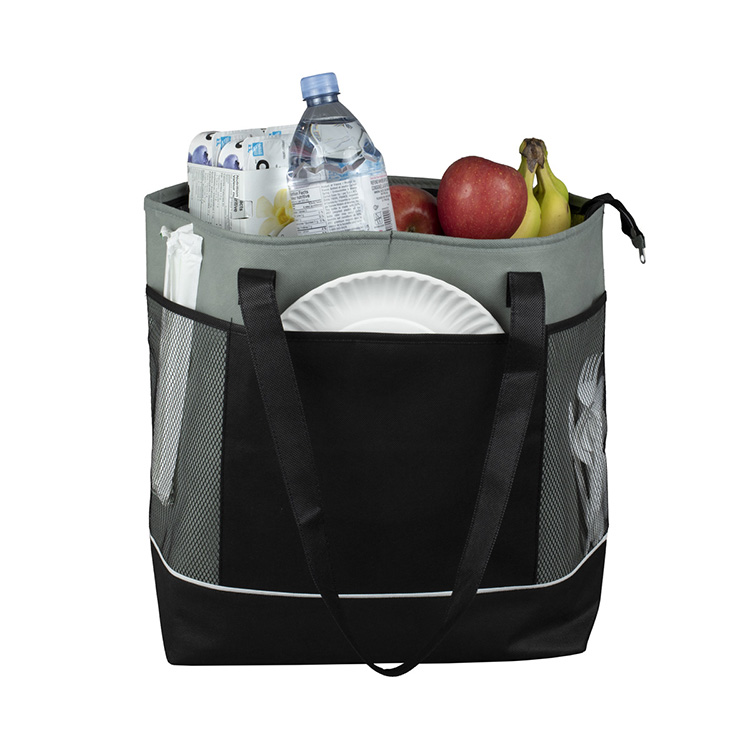 22"W x 16"H x 7 ½"Gusset - "FROST LINE" Super-Sized Insulated Zipper Cooler Tote 41