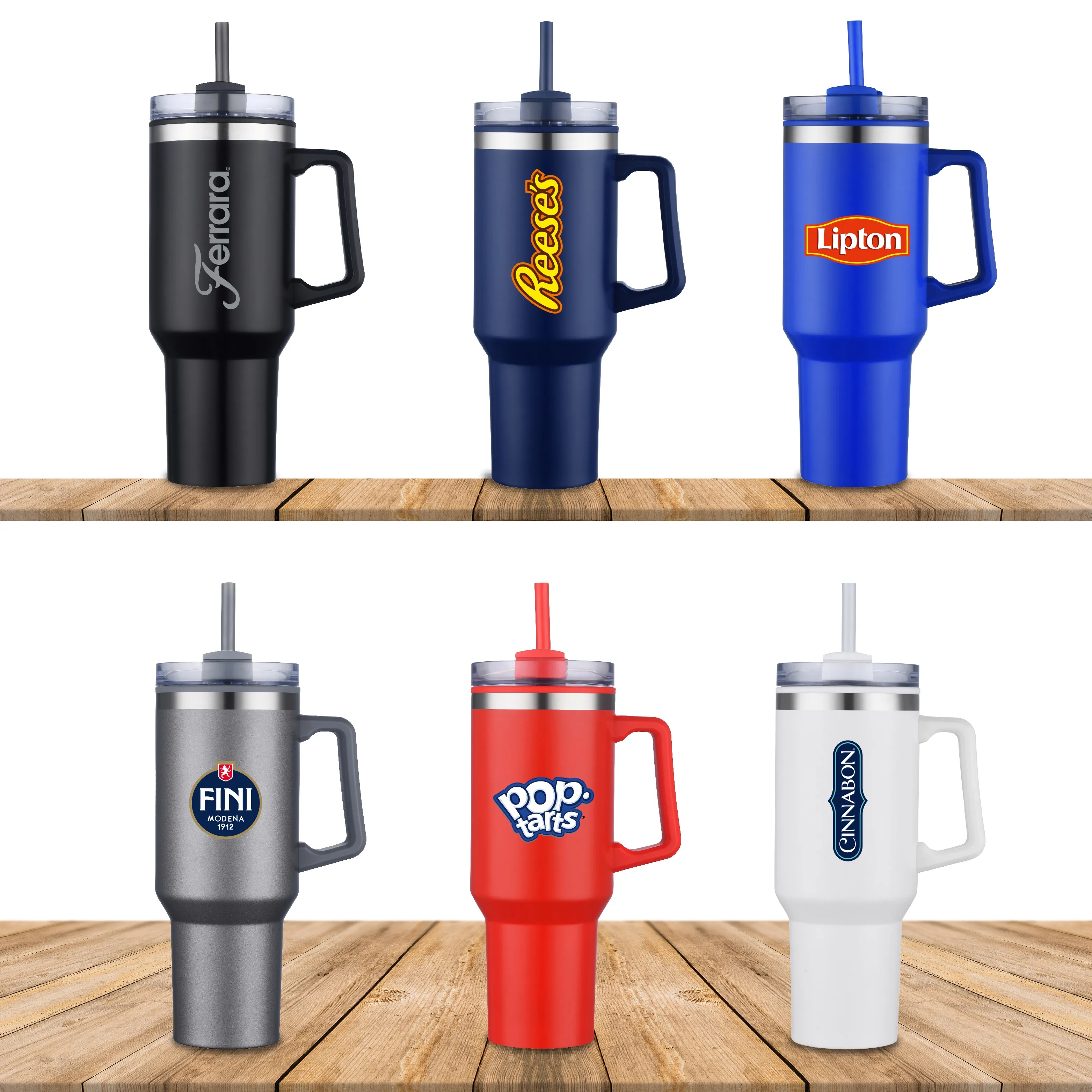 THE HIDRATOR II- 40 oz. S/S TRAVEL MUG WITH HANDLE AND STRAW 7