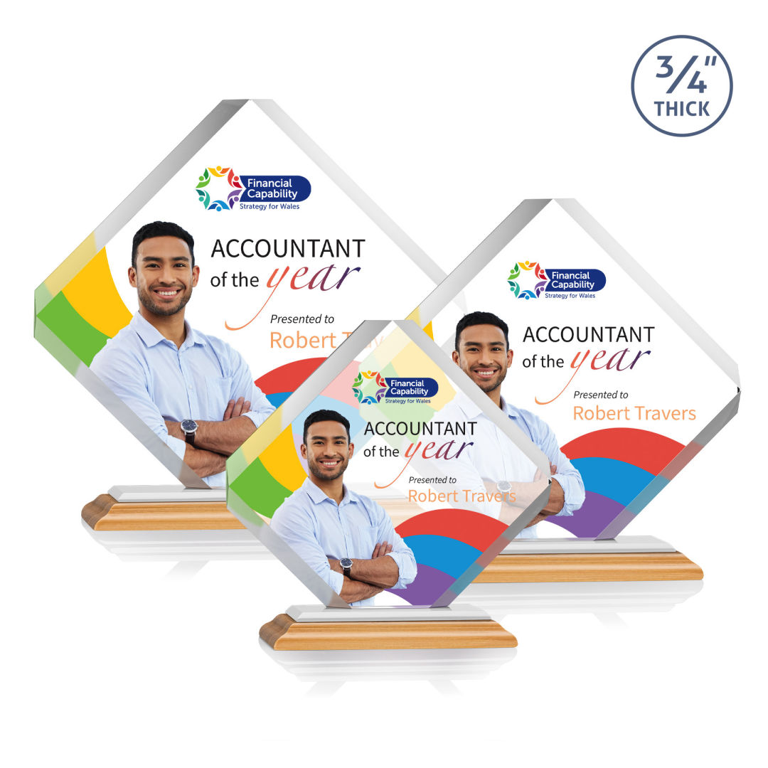 Toulon VividPrint™ Award - Bamboo/White