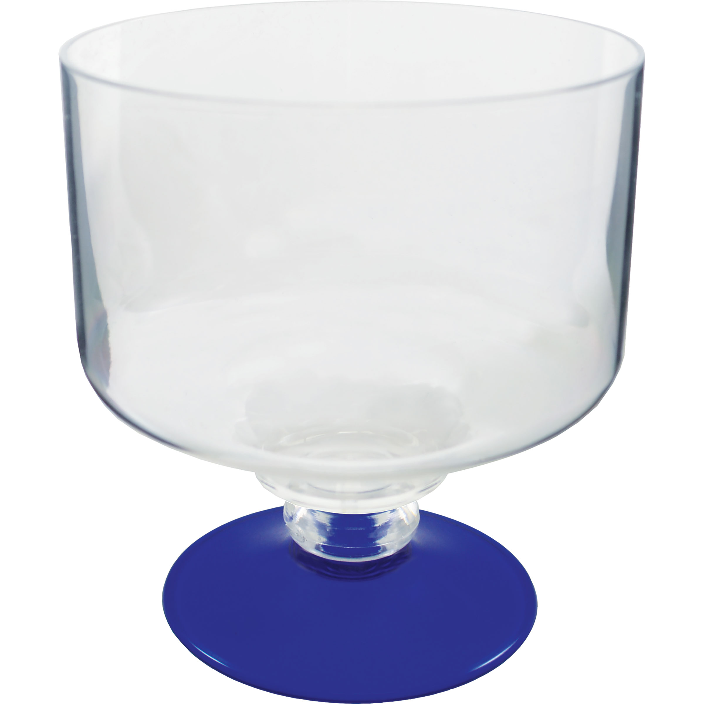 18oz Short Stem Plastic Margarita Glass with Your Choice of Base Color