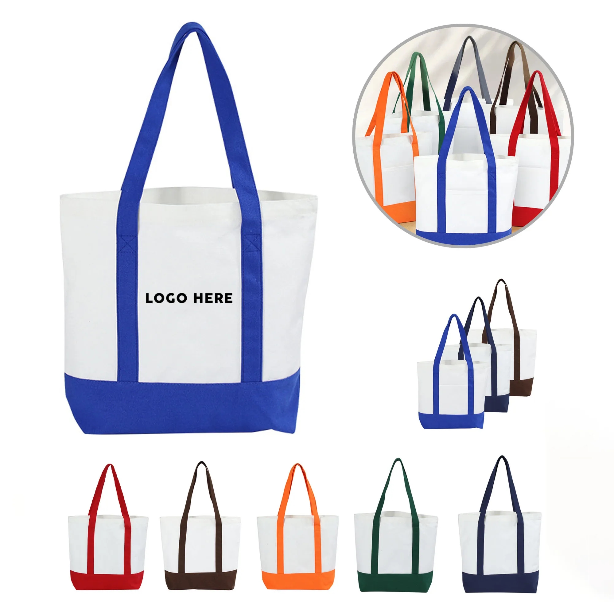 Canvas Shoulder Tote Bags, custom tote bag with logo imprint 6