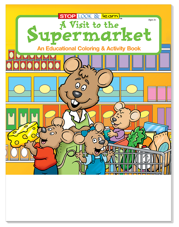COLORING SET - A Visit to the Supermarket Coloring Book Fun Pack 1