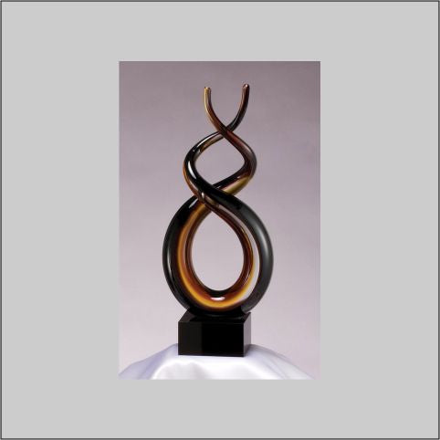9.75" Art Glass Sculpture 2