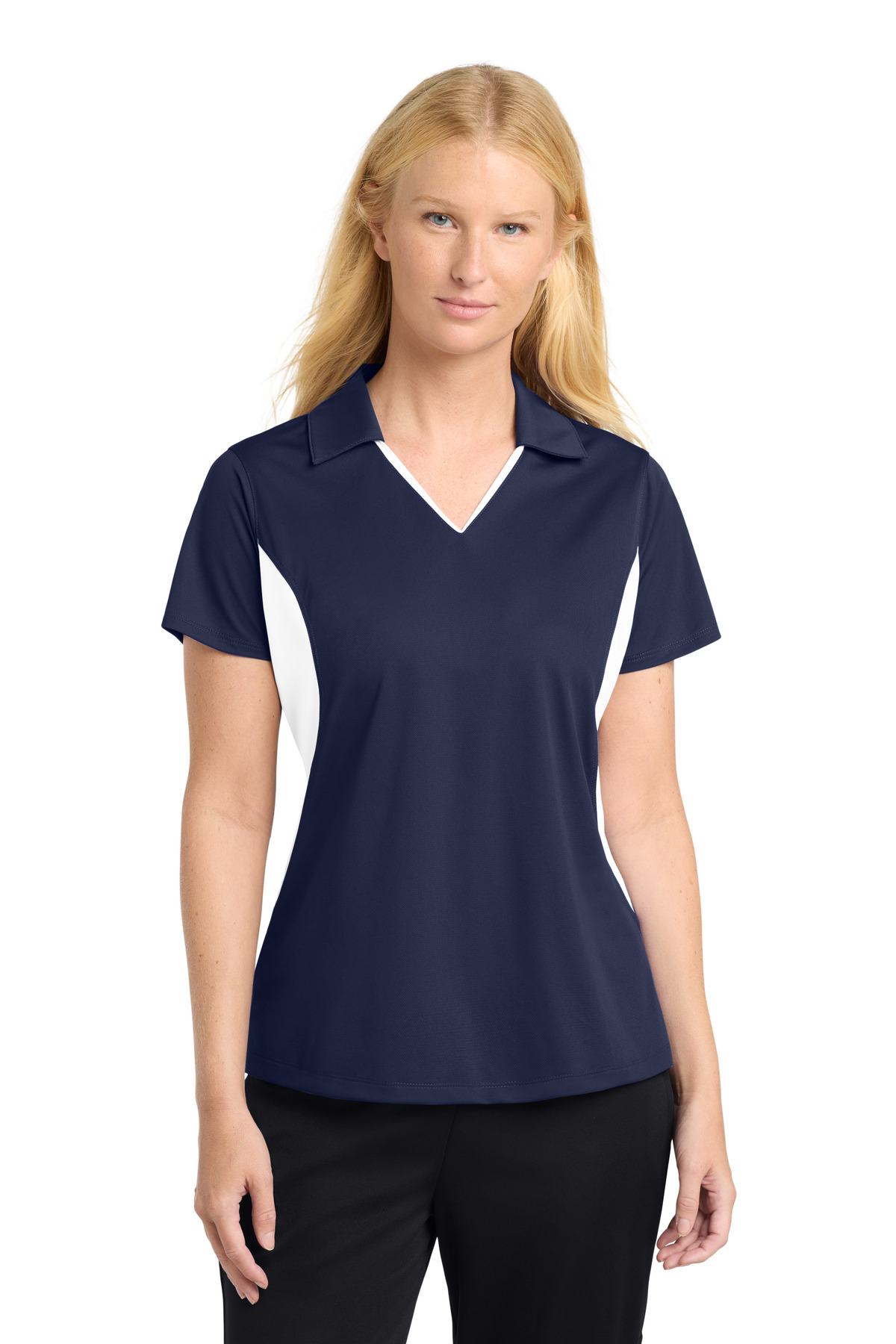 Sport-Tek Women's Side Blocked Micropique Sport-Wick Polo. LST655 67