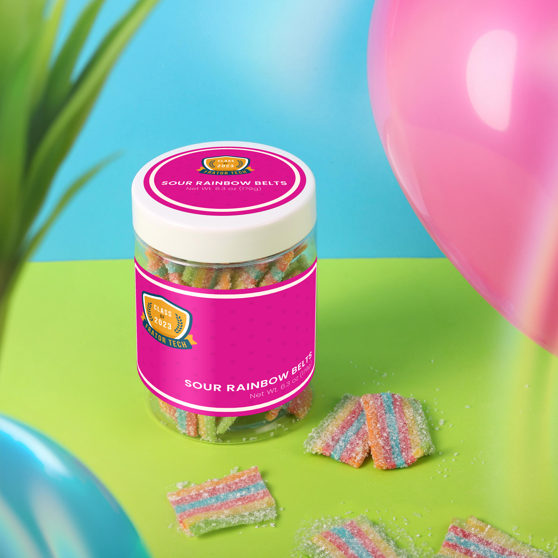Sour Rainbow Belts: Large Jar 2