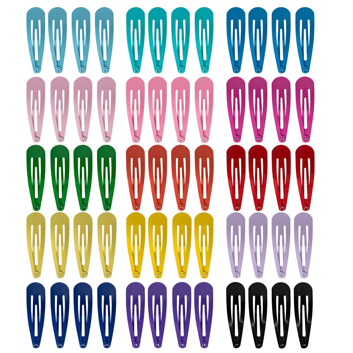 2 Inch Barrettes Women Metal Snap Hair Clips 6