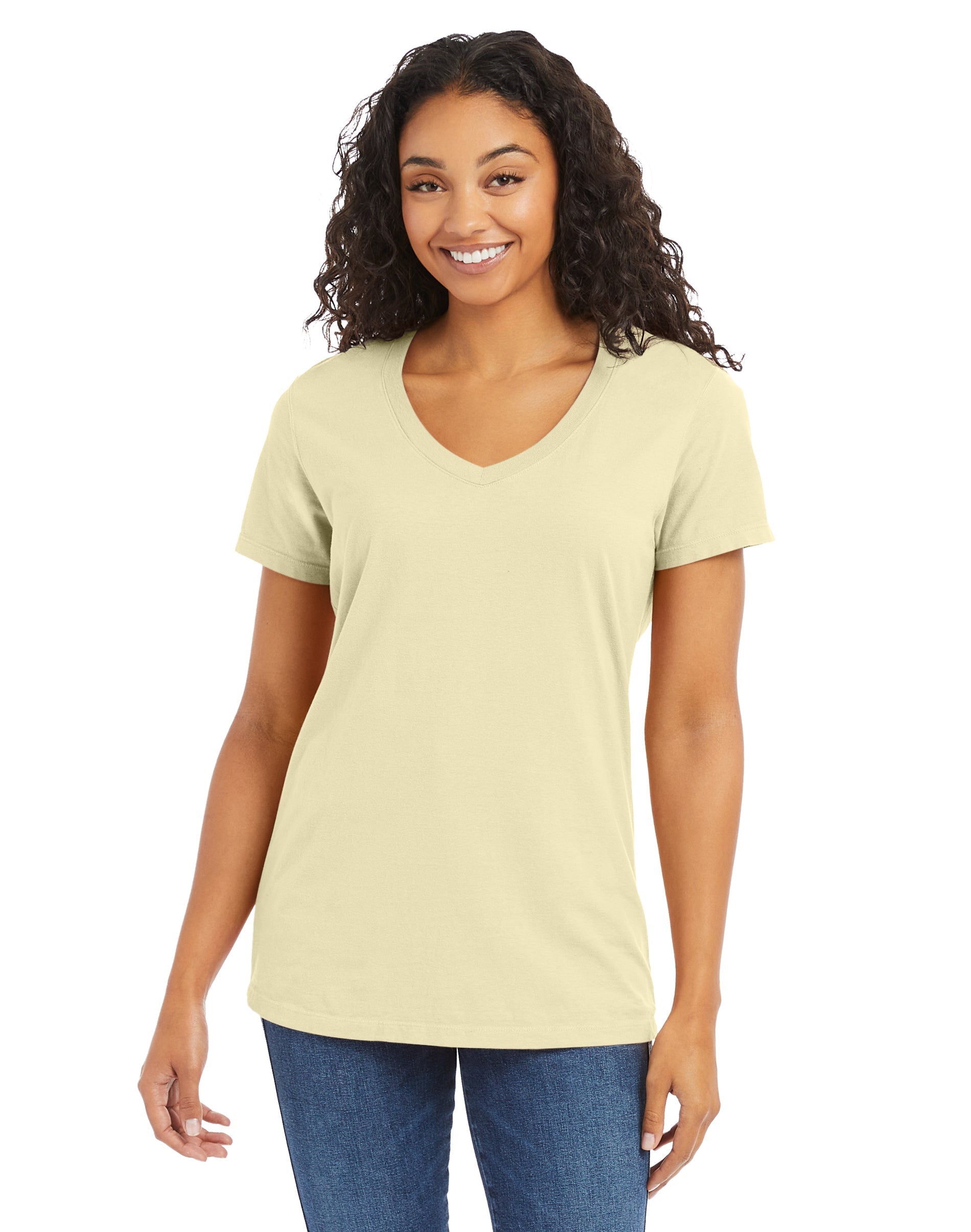ComfortWash Ladies Short Sleeve V-Neck Tee 5