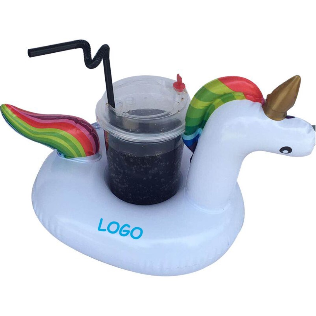 PVC Inflatable Floating Unicorn Cup Holder 2