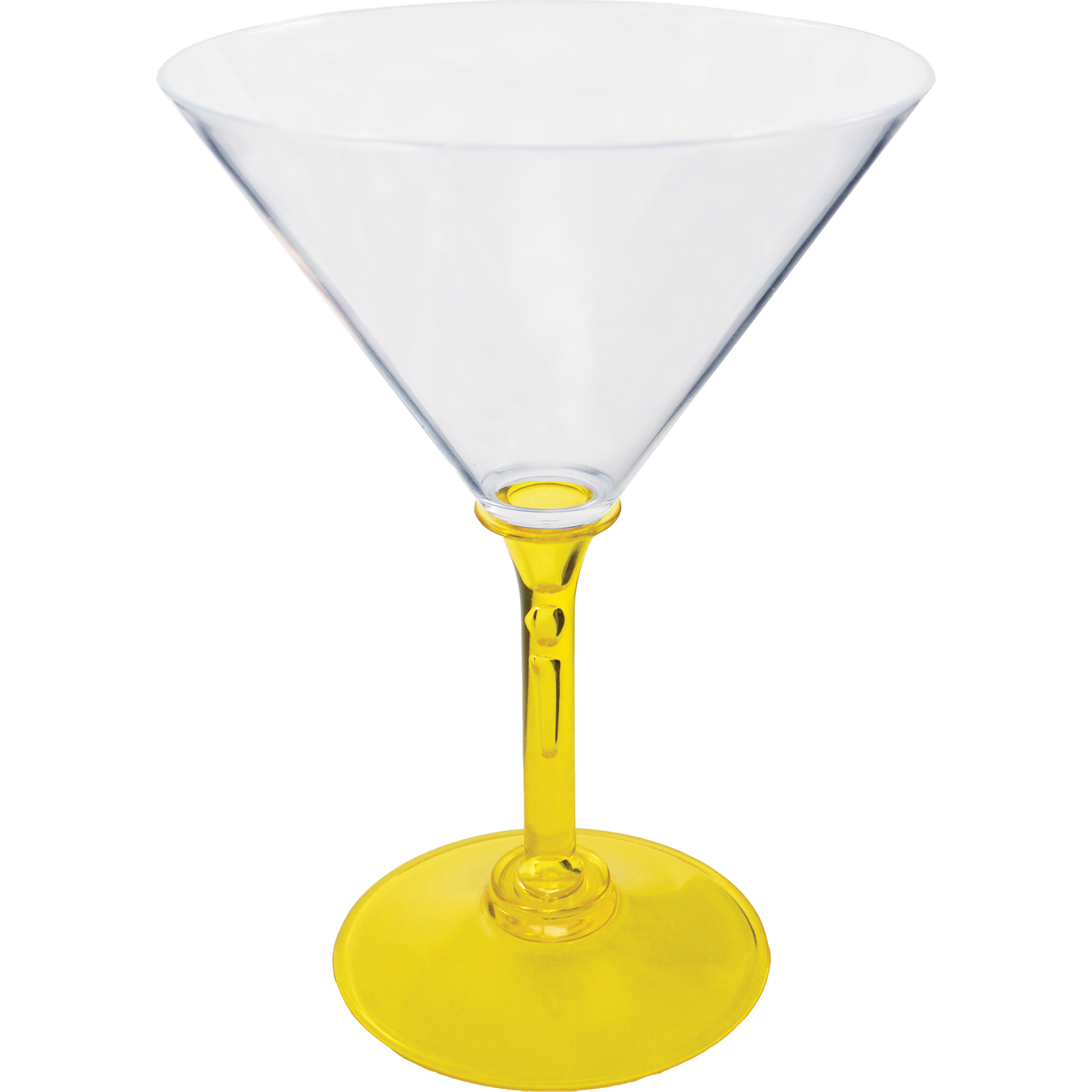 10oz Standard Stem Plastic Martini Glass with Your Choice of Stem Color 4
