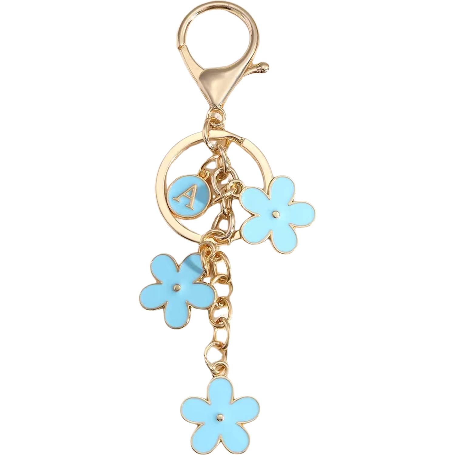 Custom Letter Floral Keychain 10