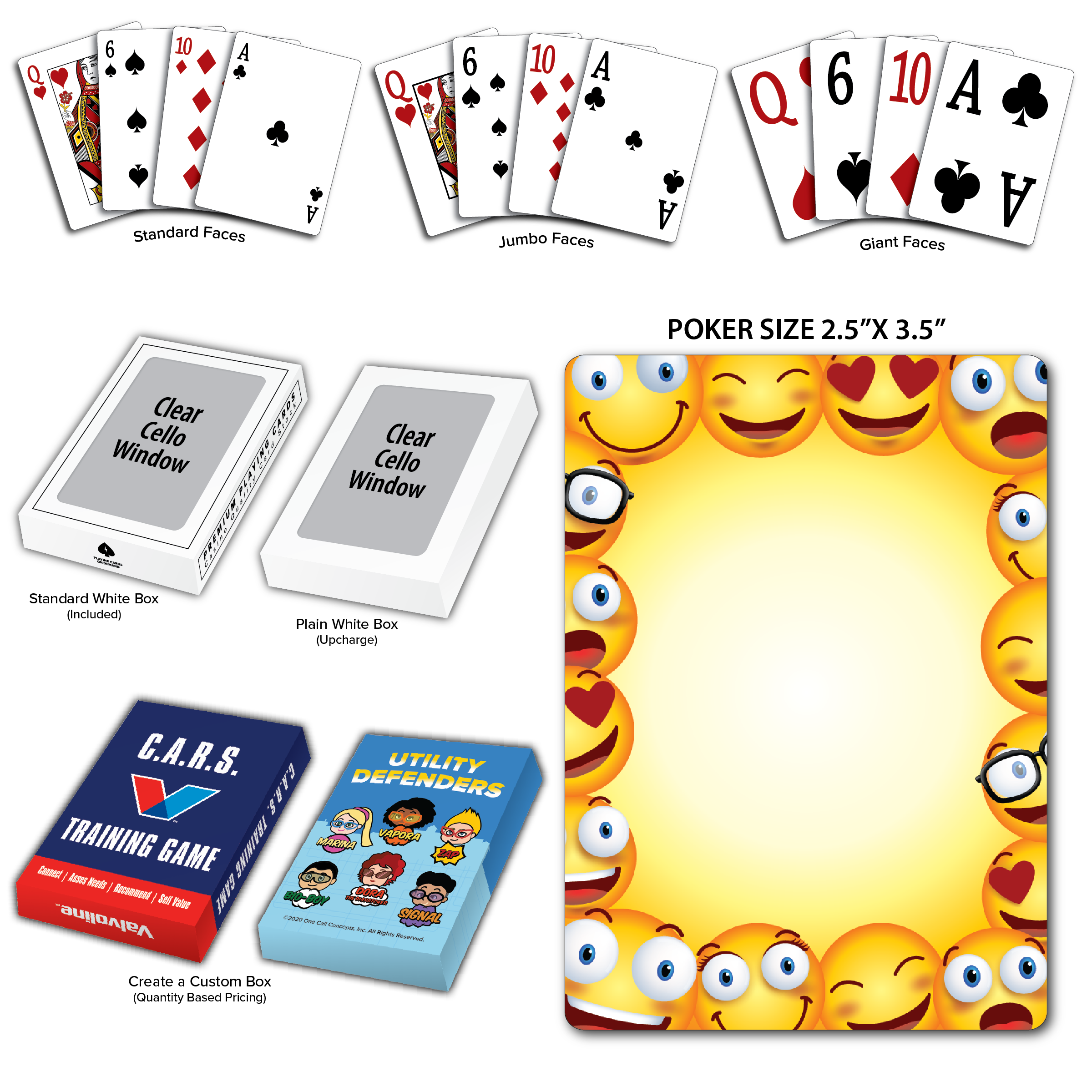 Smiley Faces Theme Poker Size Playing Cards 3