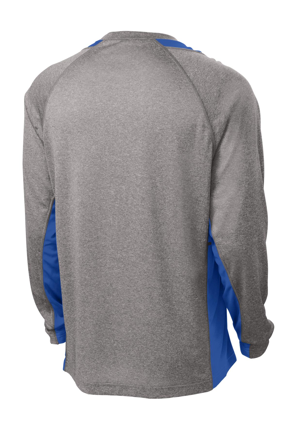 Sport-Tek Long Sleeve Heather Colorblock Contender Tee. ST361LS 19