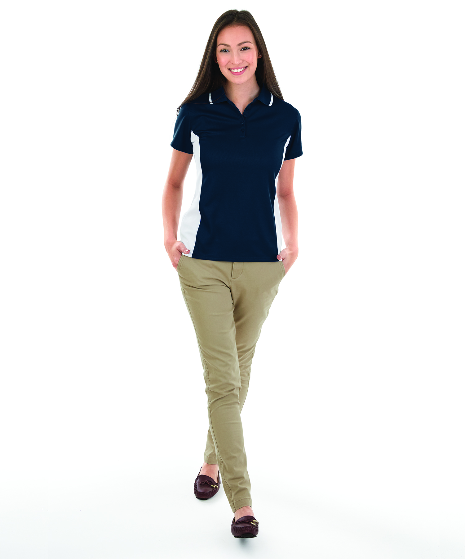 Women's Color Blocked Wicking Polo 46