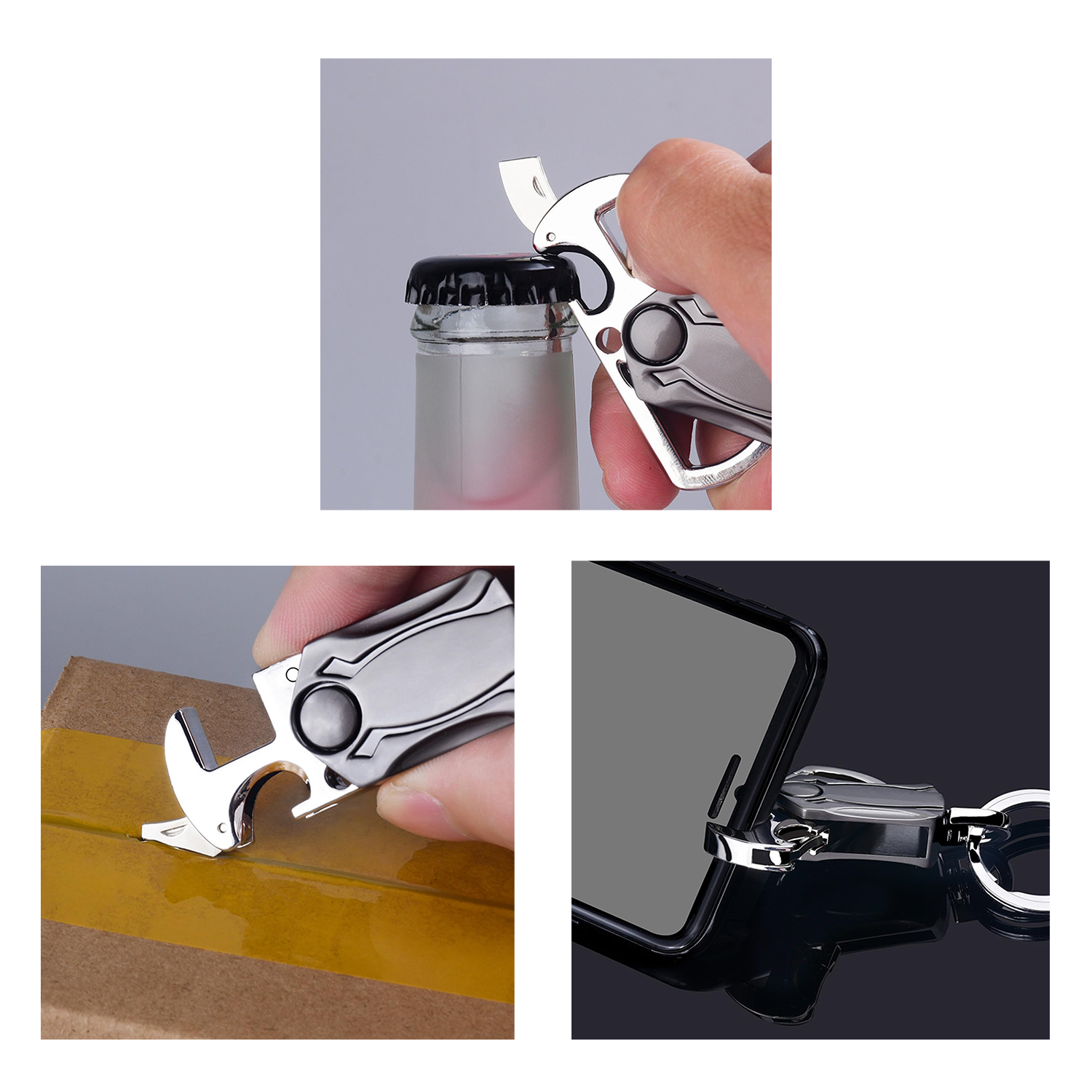 4 in 1 Finger Spinner Metal Keychain 3