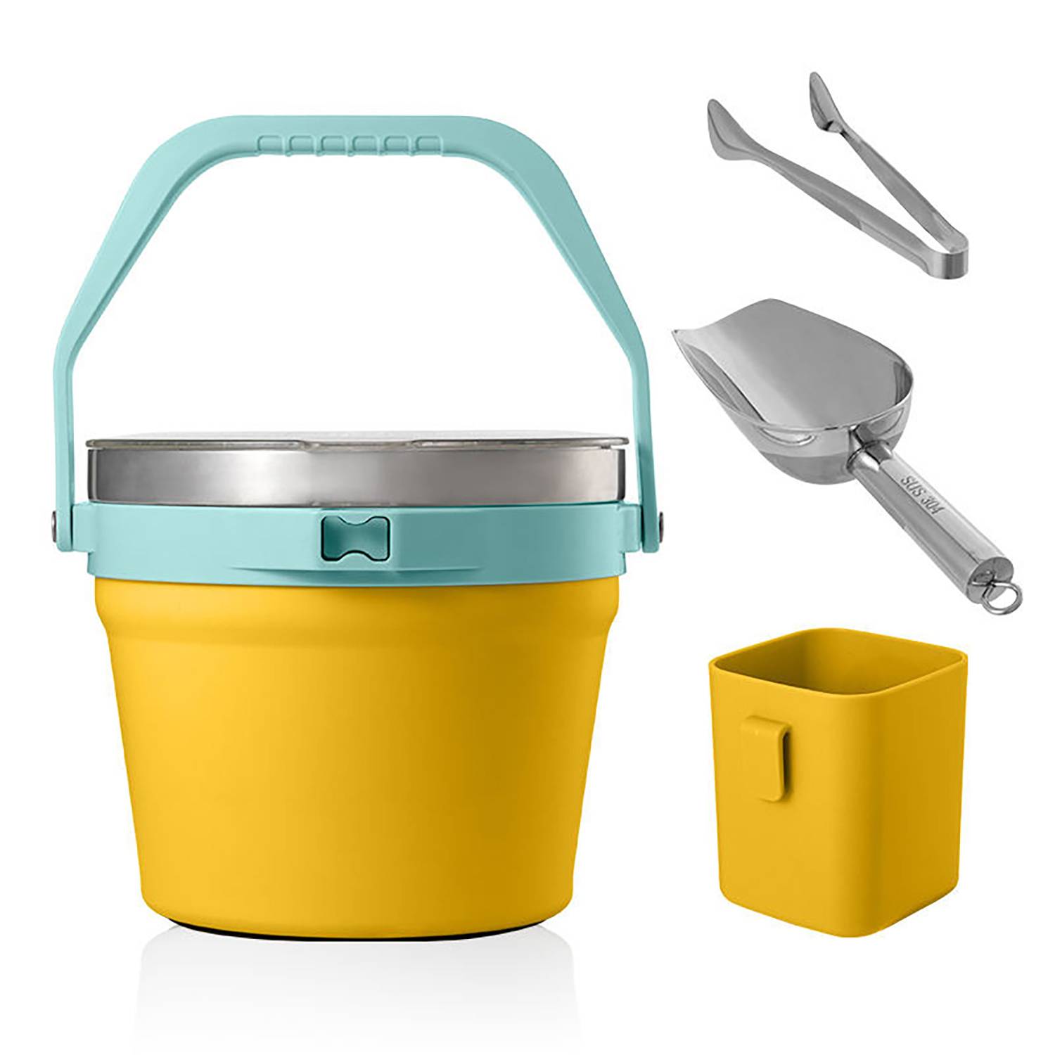 Large-Capacity Stainless Steel Insulated Ice Bucket Set 10