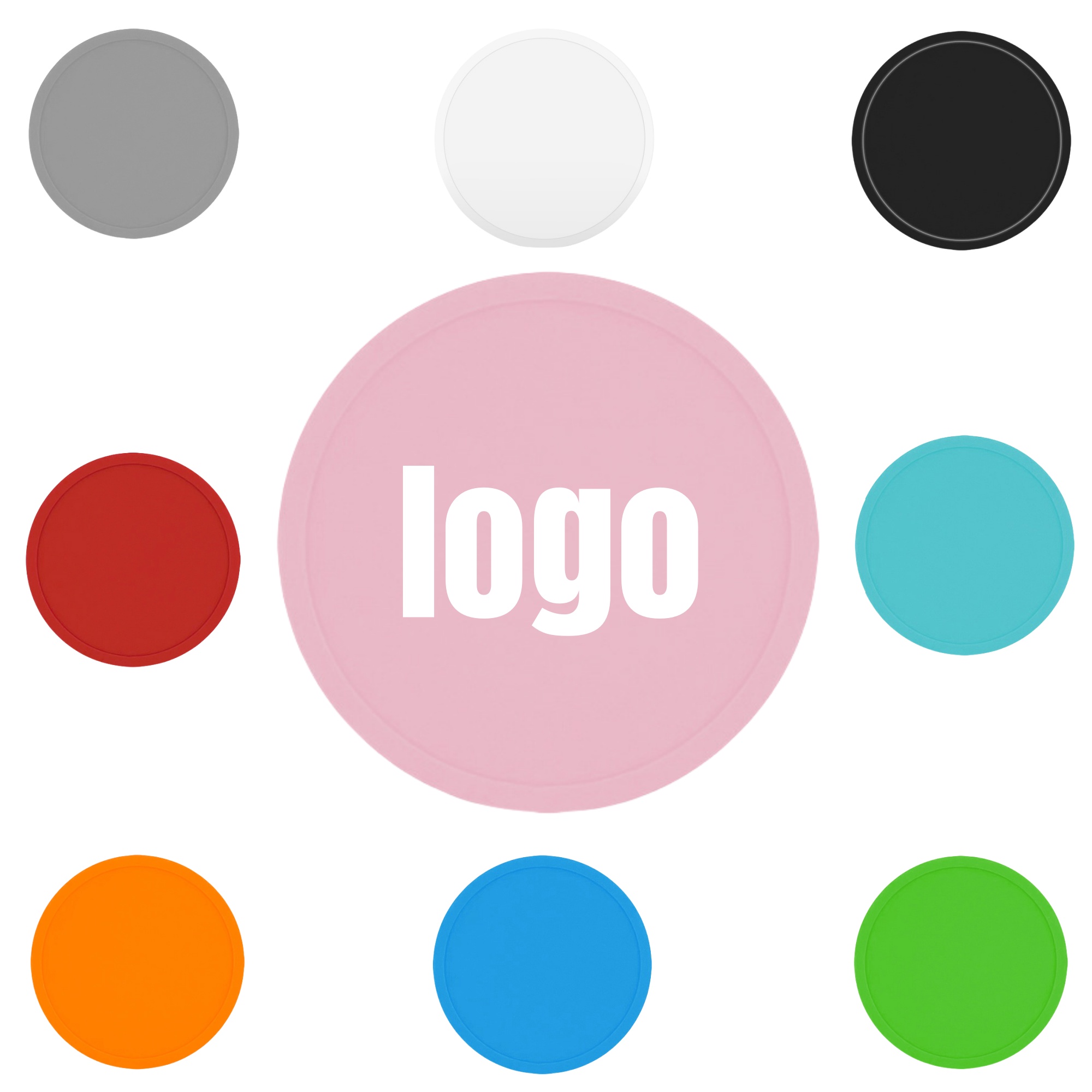 Personalized Silicone Coaster ?C Non-Slip, Logo Included 2