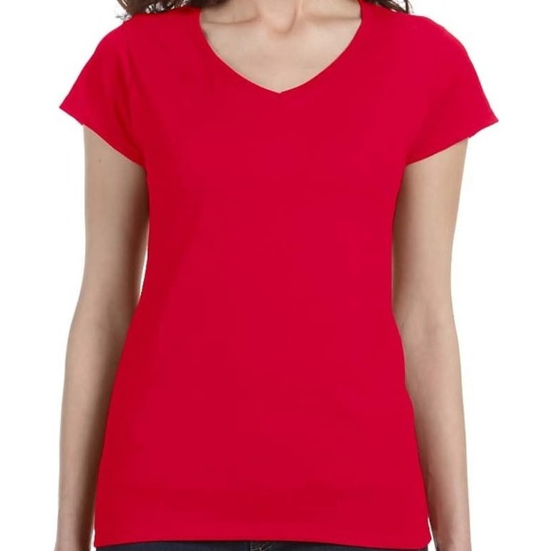 Gildan SoftStyle® Ladies 4.5 Oz. Junior Fit V-Neck T-Shirt 3