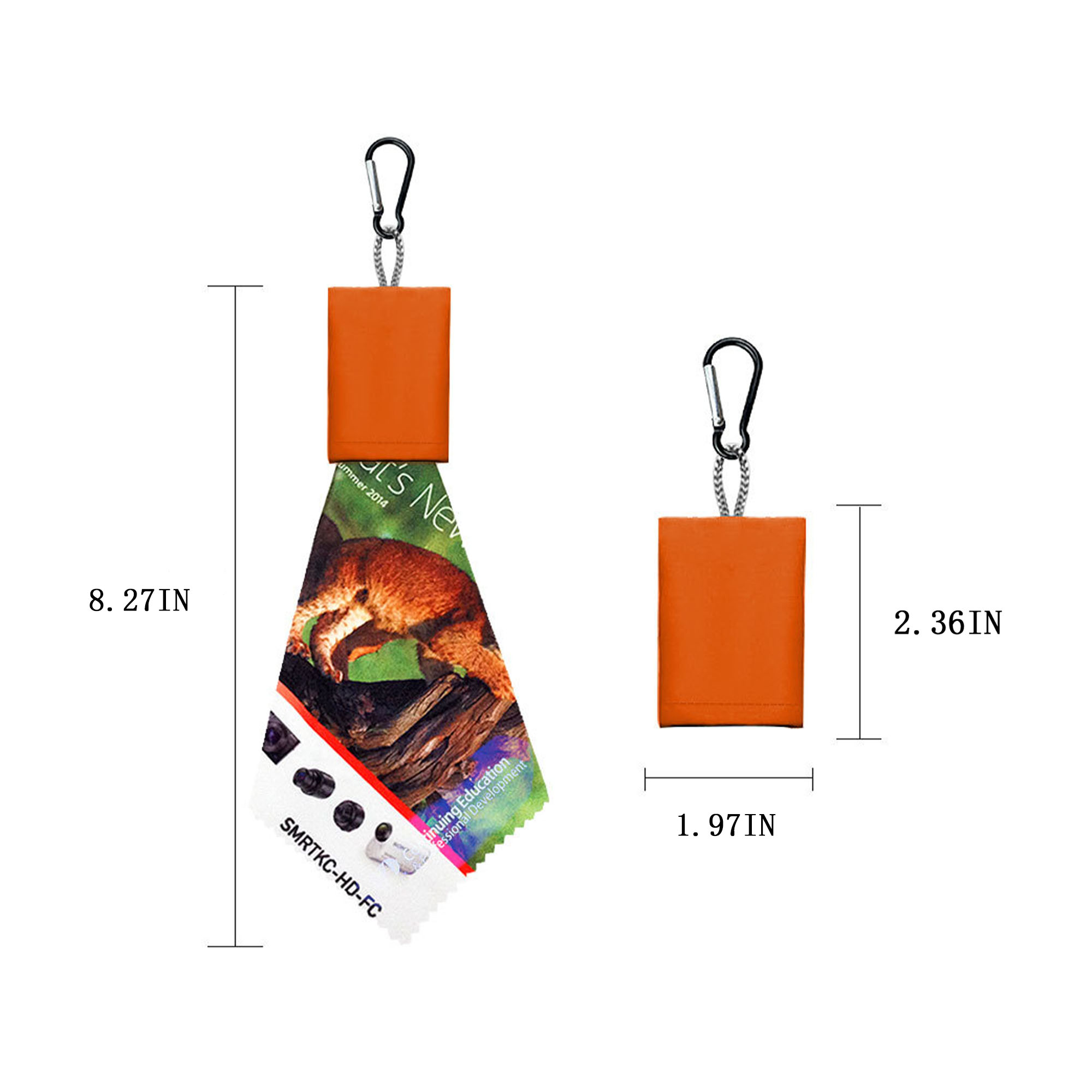 Outdoor Foldable Eyeglass Cloth Keychain 1