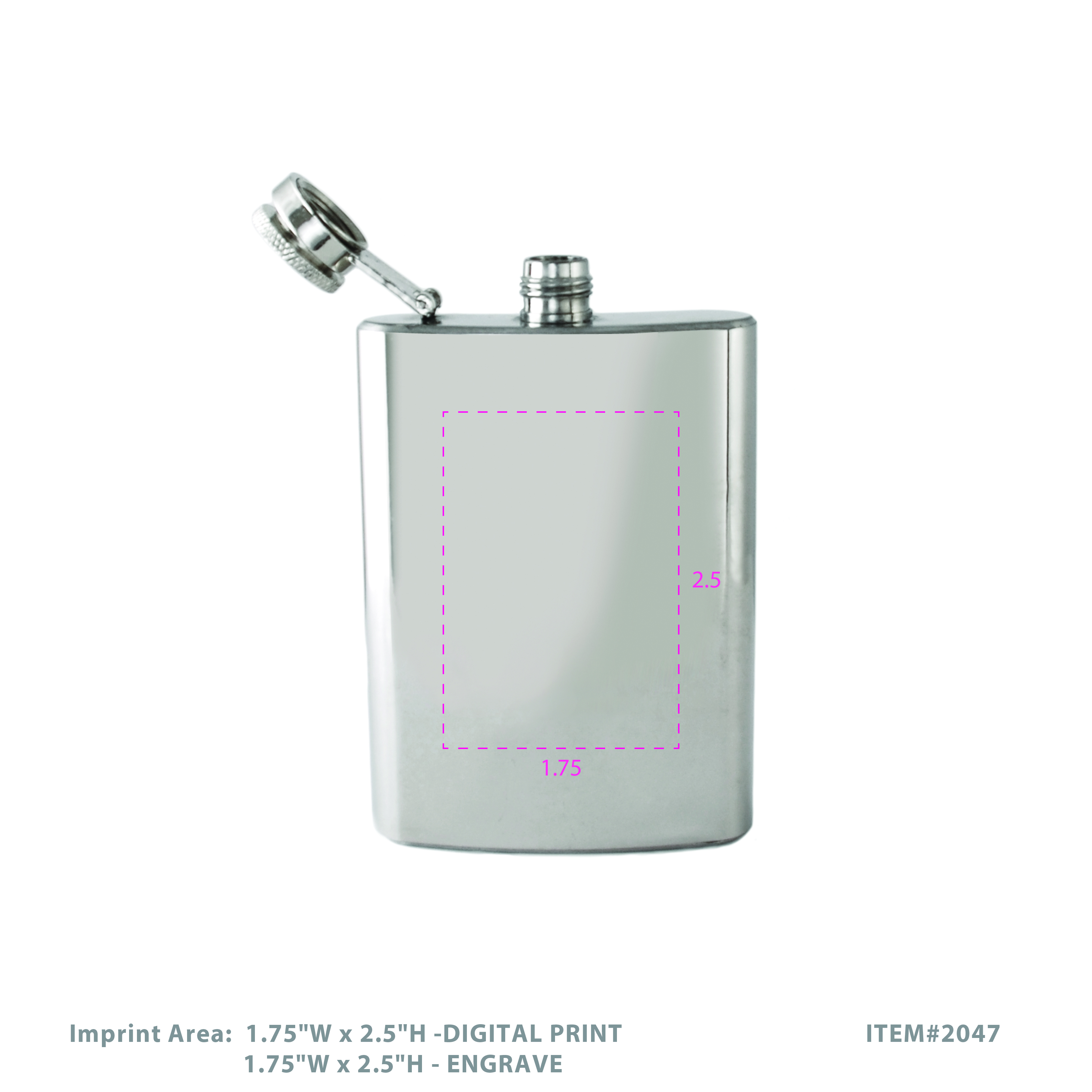 True® TrueFlask™: 4 oz Stainless Steel Flask 1