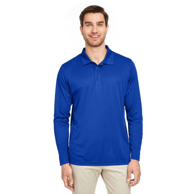 Team 365 Men's Zone Performance Long Sleeve Polo 20