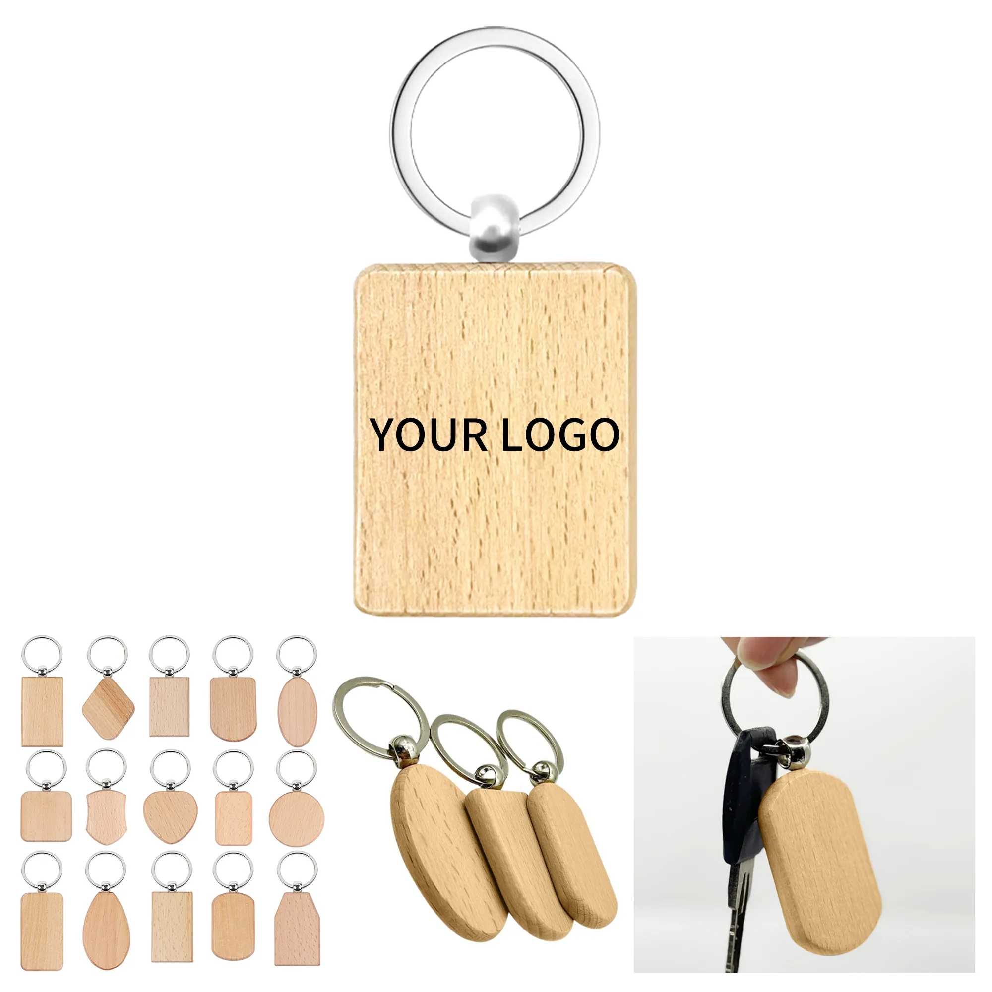 Durable Beech Wood Keychain for Everyday Use 12