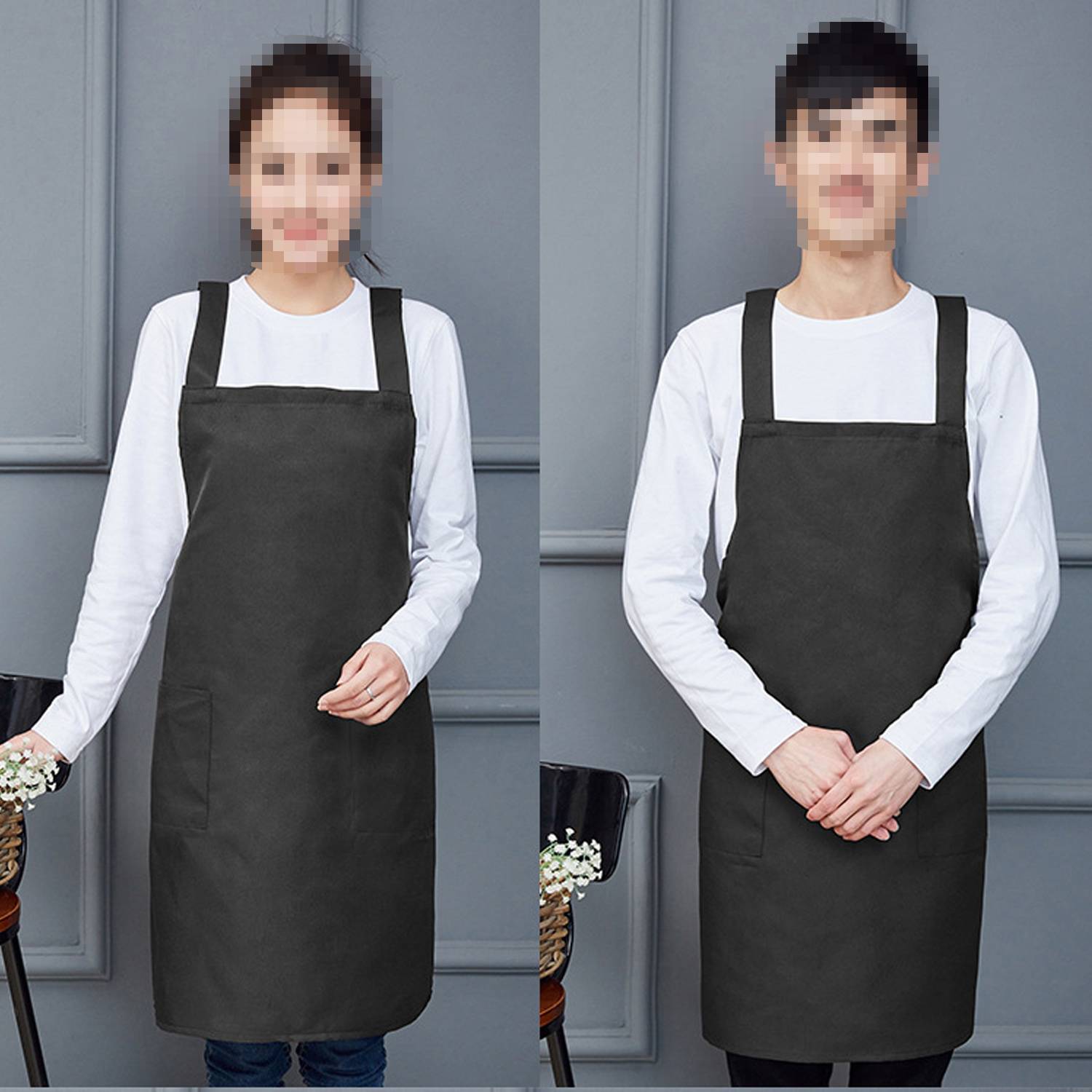 Kitchen Polyester Apron w/ 2 Pockets 7