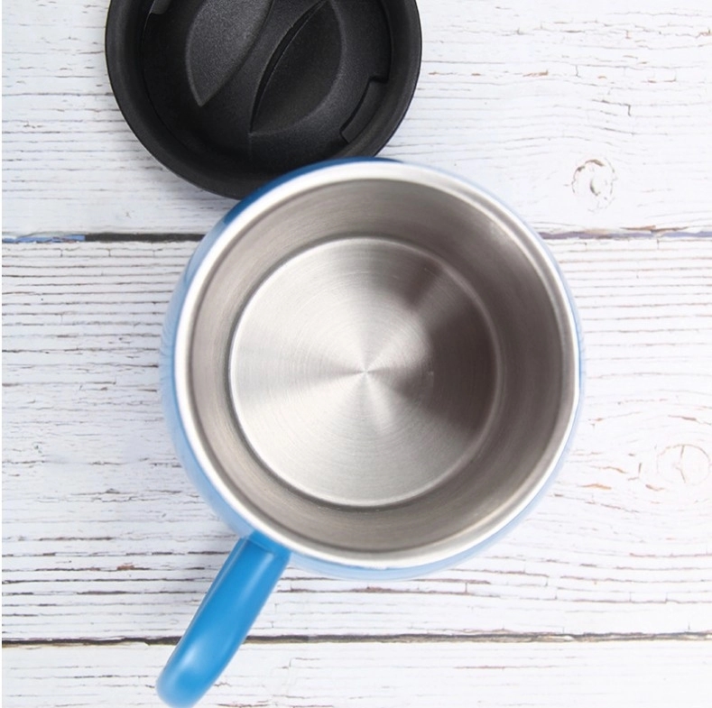 Custom 14 oz Double Wall Coffee Cups With Lid & Handle 4