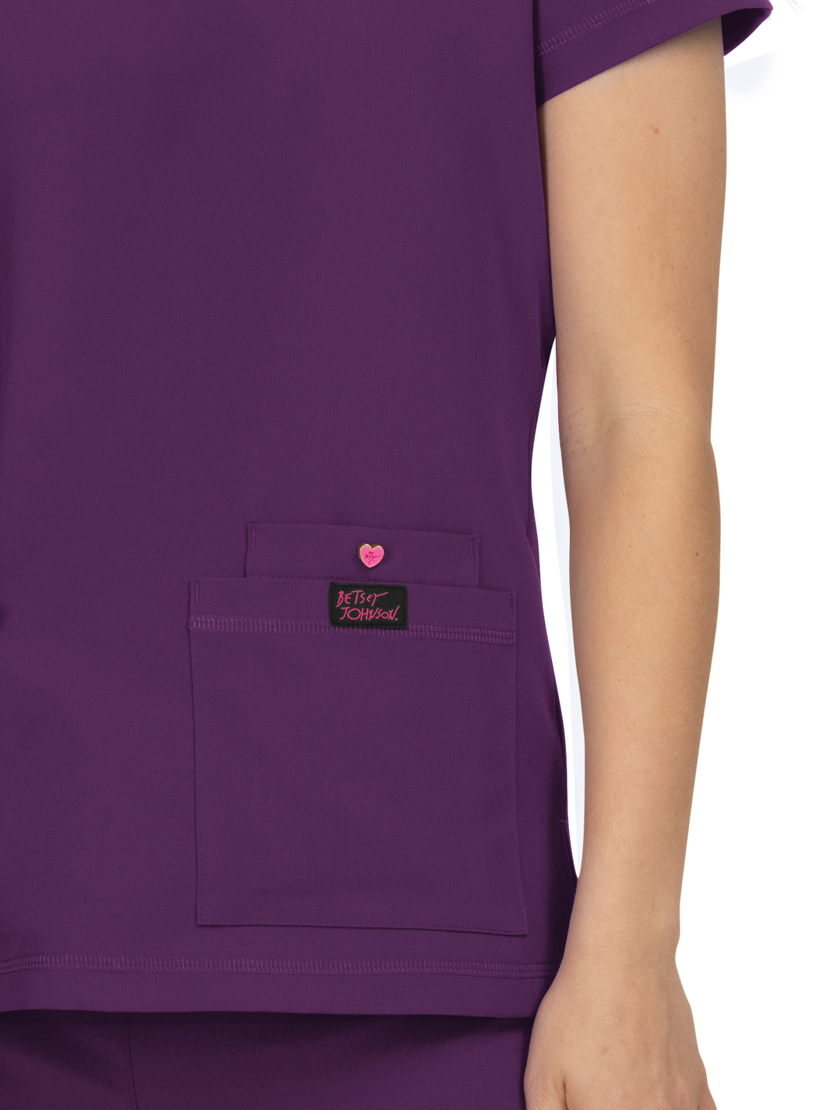 koi - Betsey Johnson - Women's Three-Pocket Snap-Button Placket V-Neck Freesia Top 10