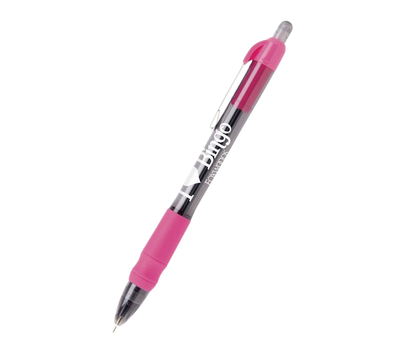 Translucent Rubber Grip Plastic Pen 4