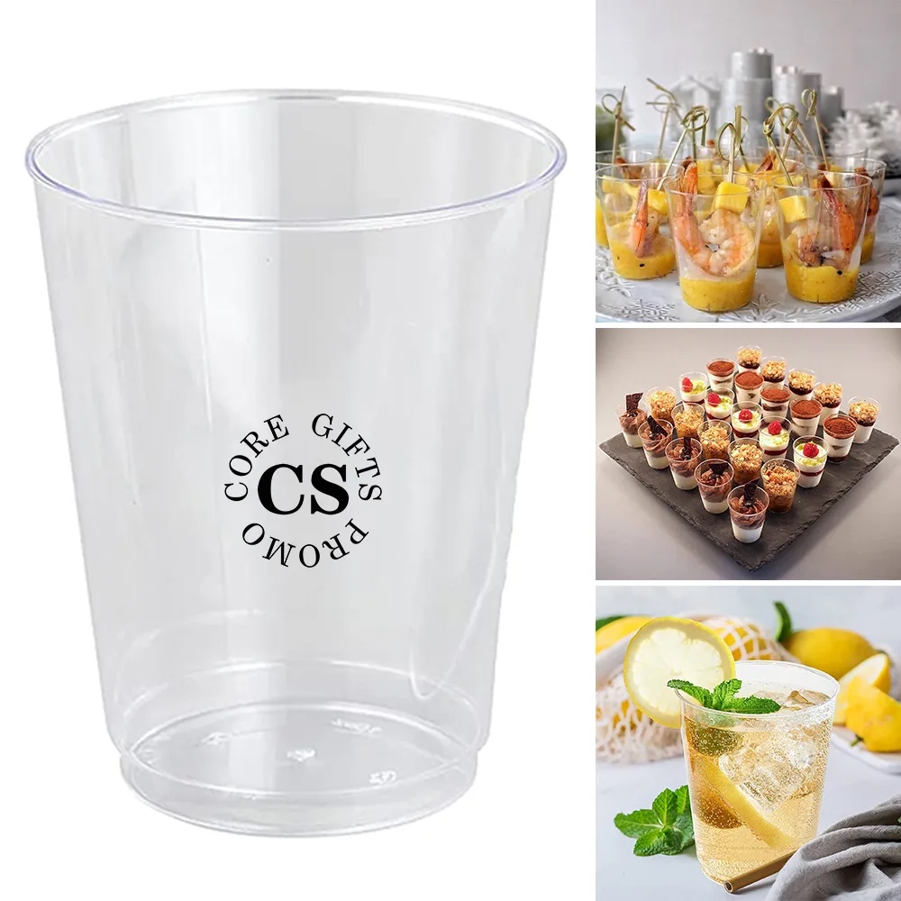 10Oz Cylinder Clear Hard Plastic Cups 1