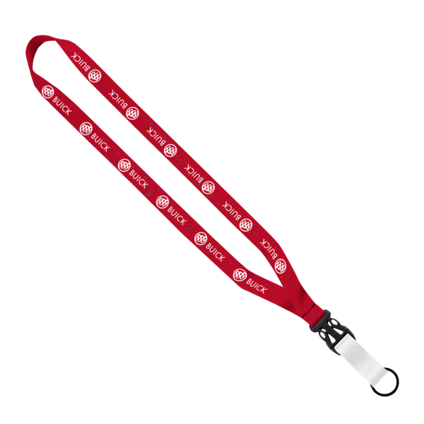 3/4" Multi-Color Polyester Lanyard with Slide Buckle Release & Split-Ring 36