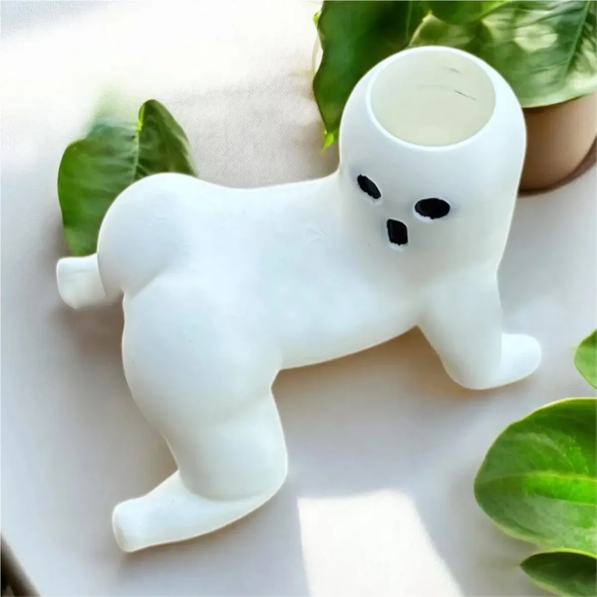 Ghost Resin Mini Planter Bud Vase For Desk Decor 5
