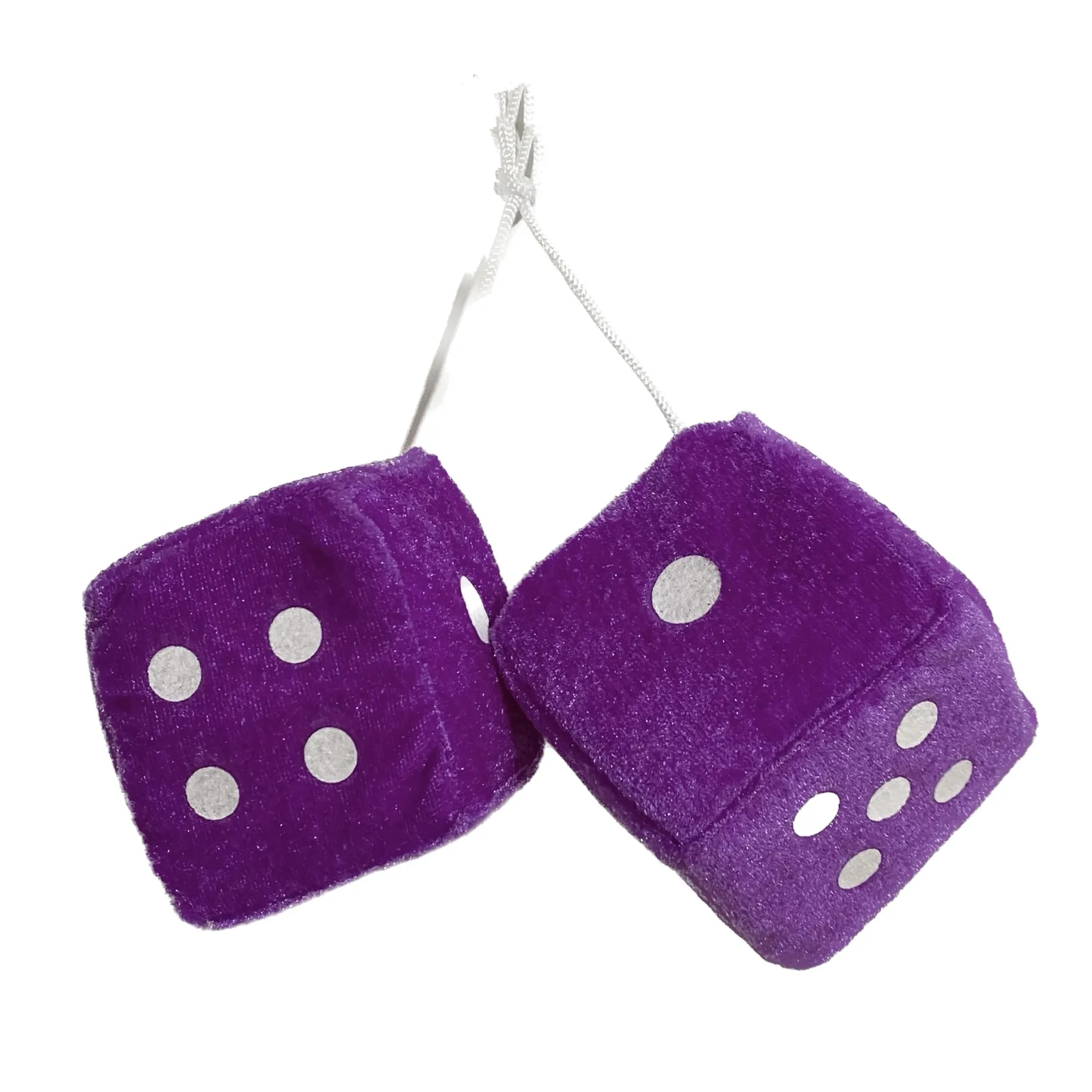Pair of Plush Dice Car Pendant 3