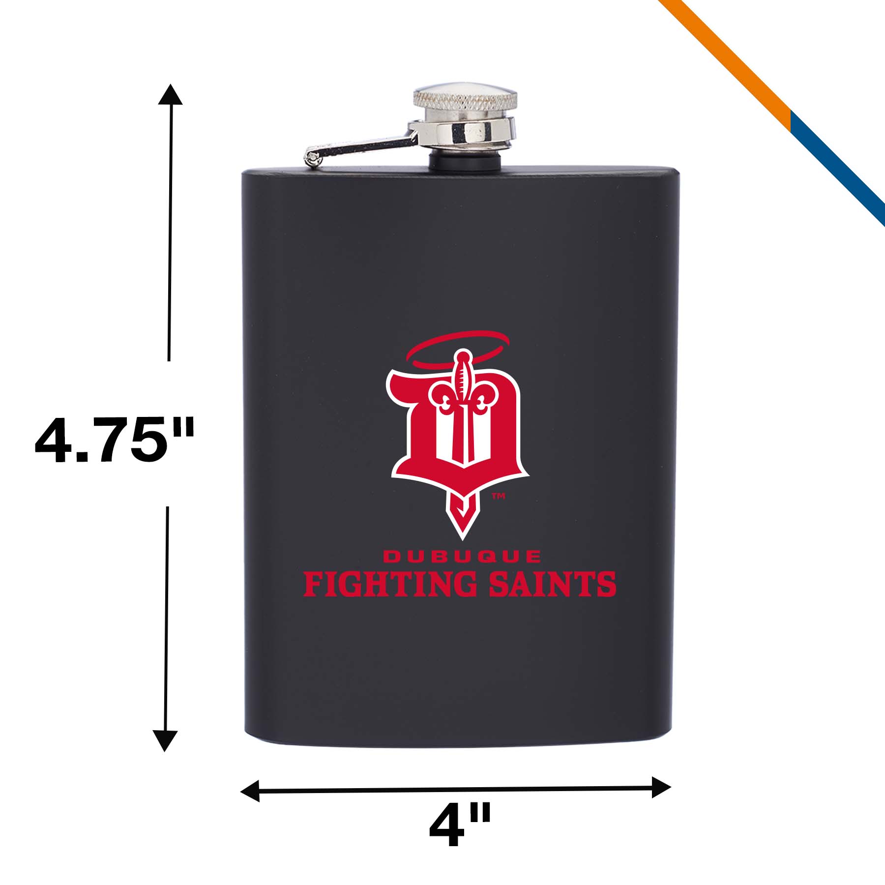 Aki Stainless Steel Hip Flask - 8 OZ. 8