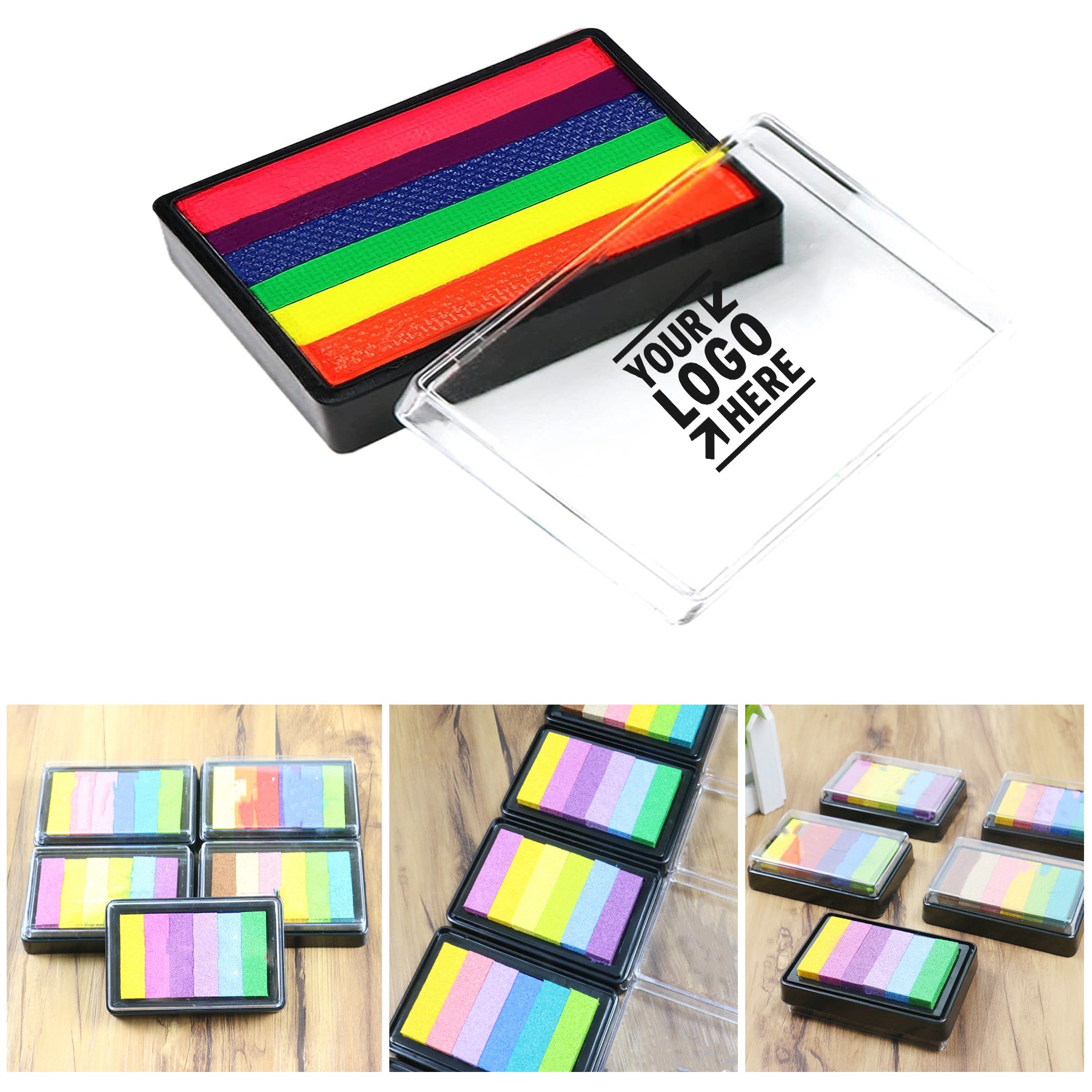 Water Activated Eyeliner Makeup Body Painting 6 Colors 1.06 Oz Neon Rainbow Fluorescent Face Paint 2