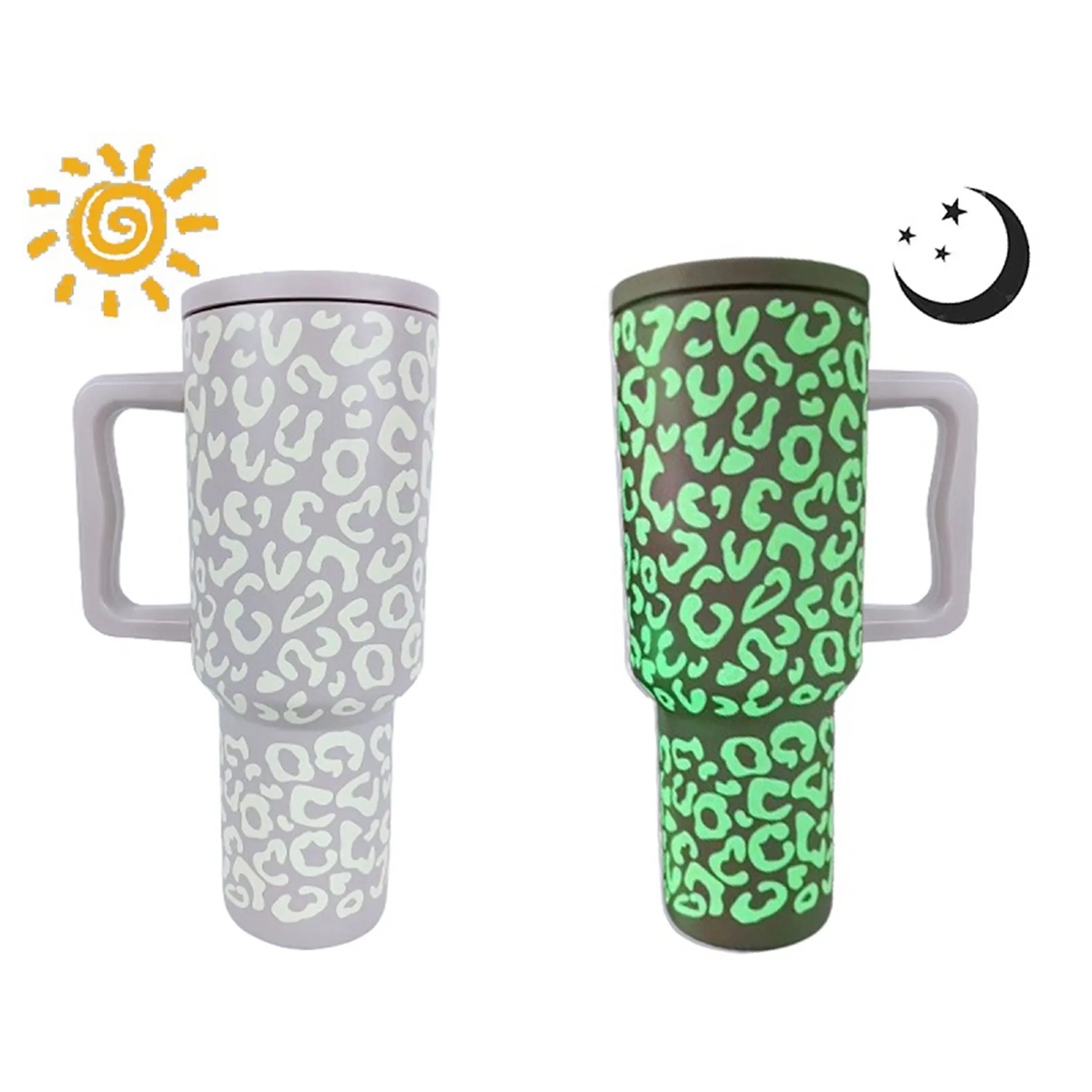 40 Oz. Glow In Dark Luminous Vacuum Tumbler with Straw 1