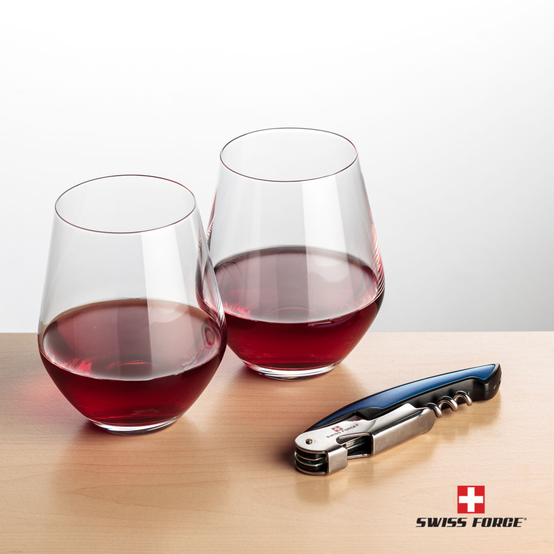 Swiss Force® Opener & Reina Stemless Wine 6