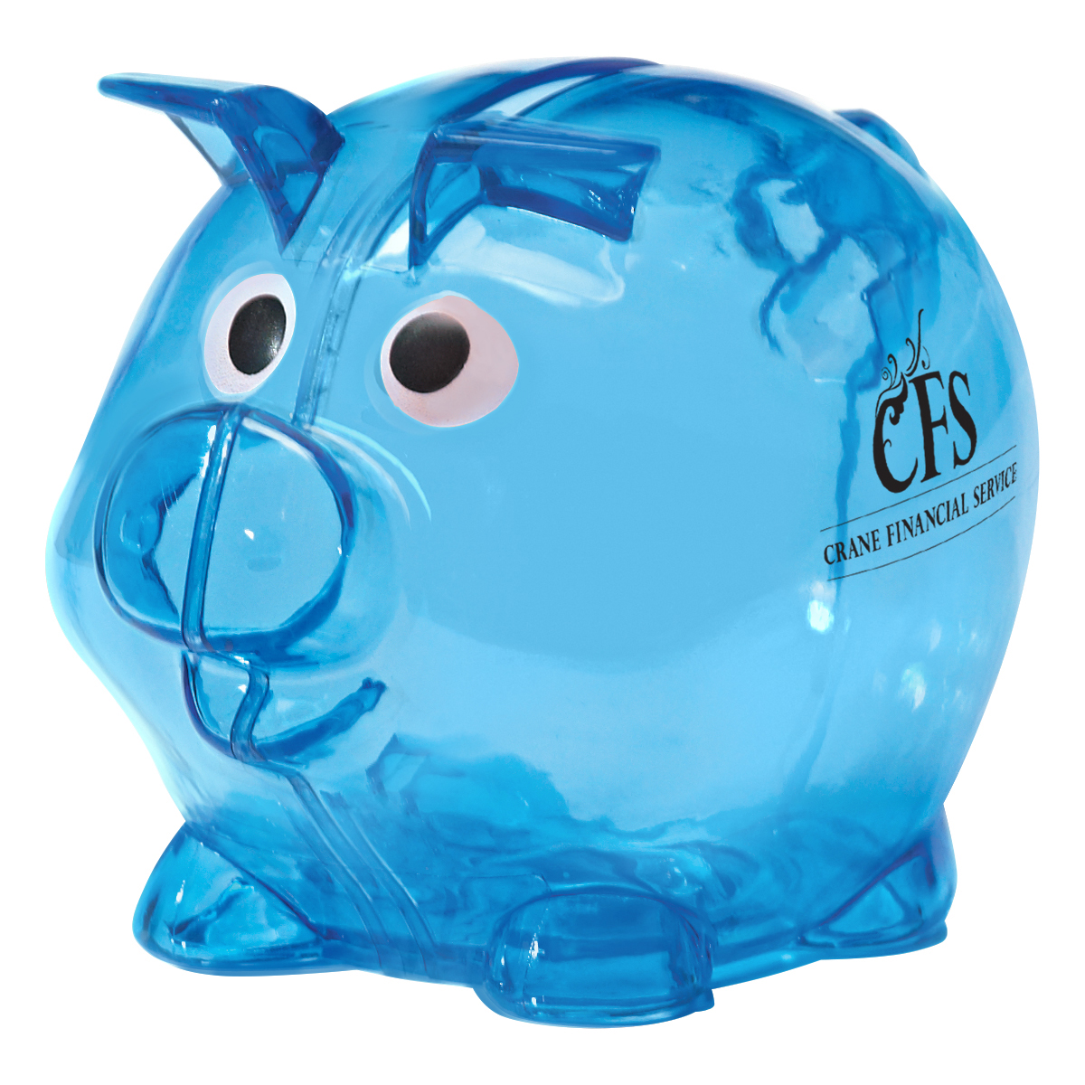 Mini Plastic Piggy Bank, custom desk accessory with logo imprint 3
