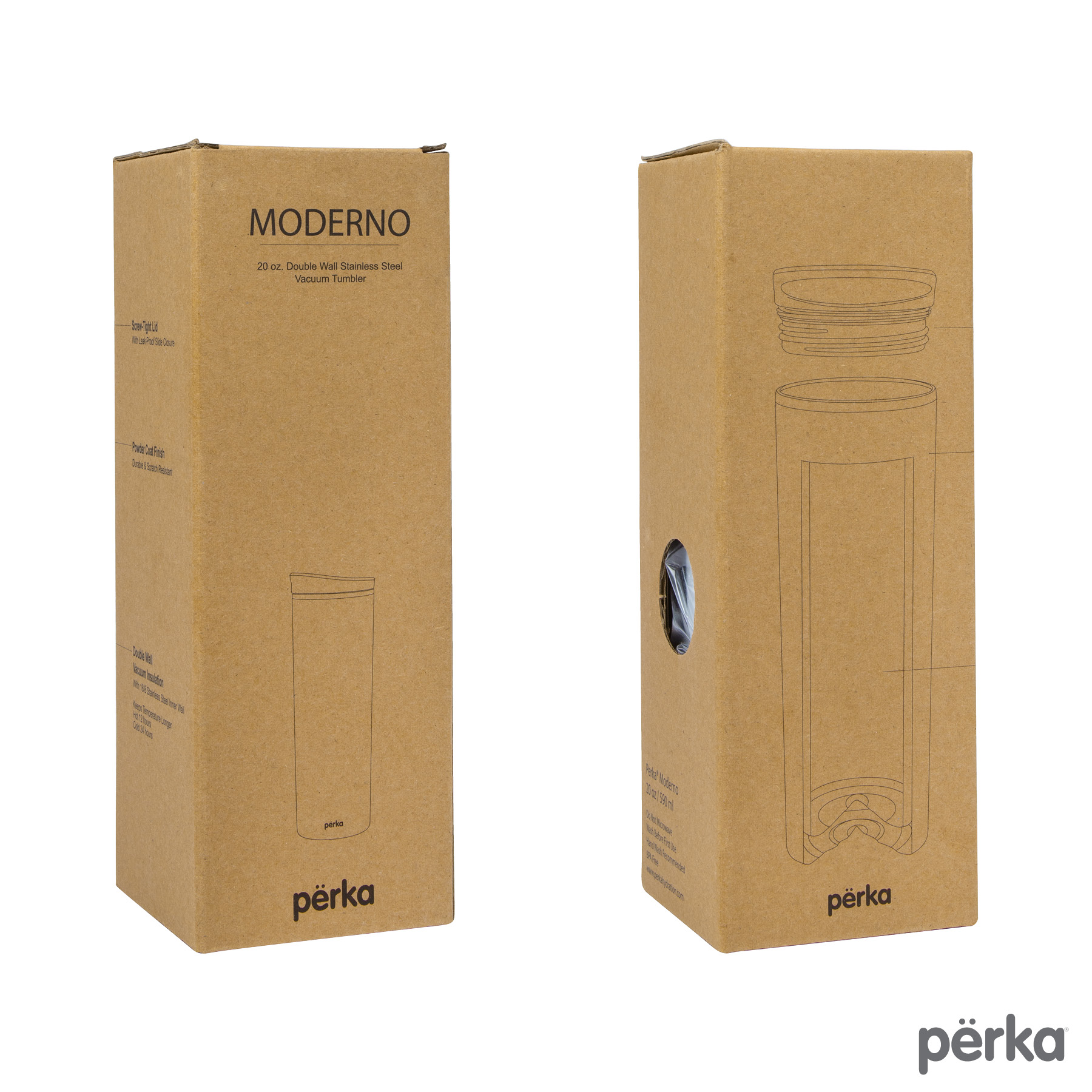 Perka® Moderno 20 oz. Double Wall, Stainless Steel Tumbler 15