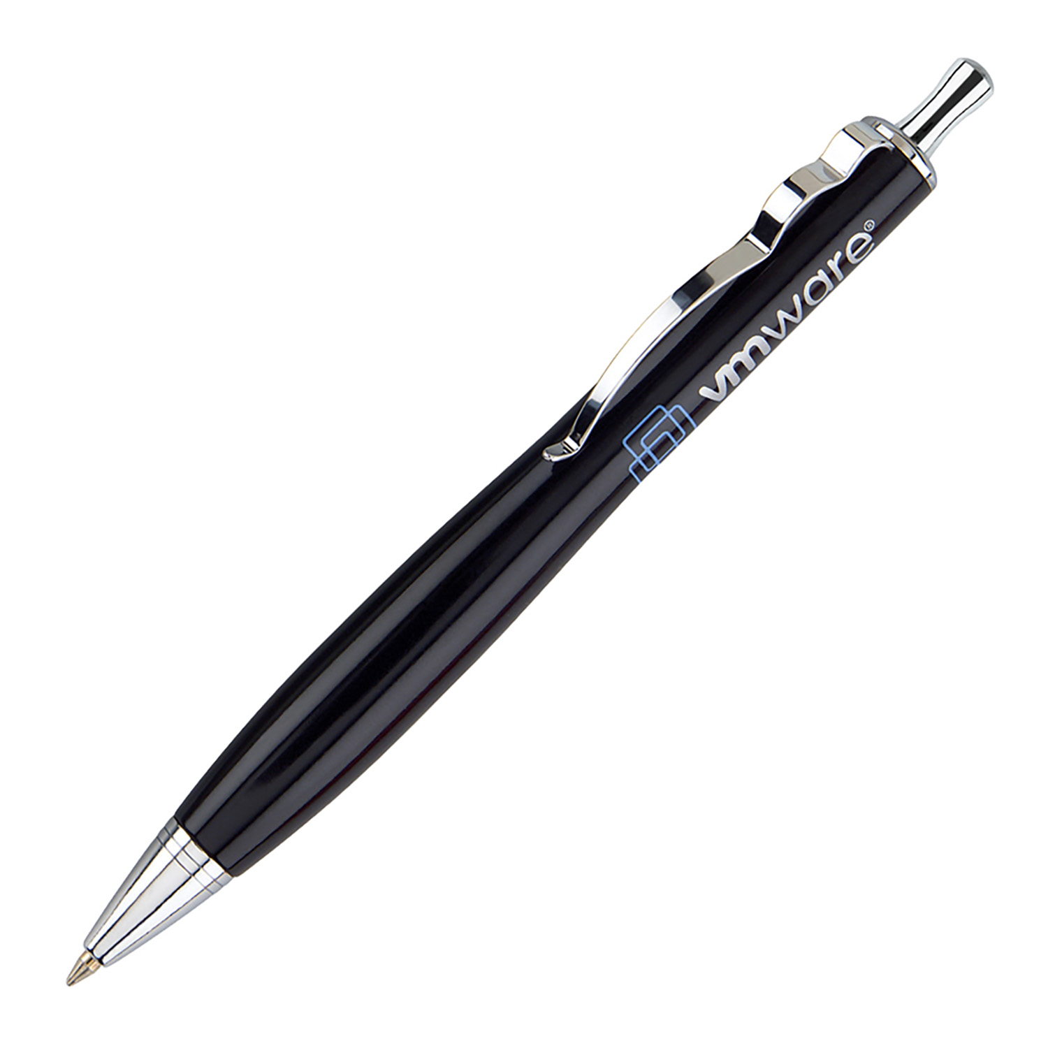Lacquer Coated Pen with Wavy Chrome Clip 1