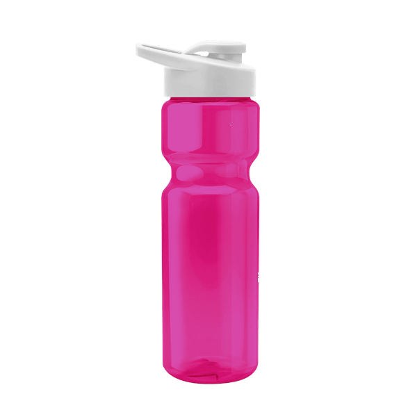 Tandem 28oz Recycled Transparent Bike Bottle w/Drink-thru Lid 57