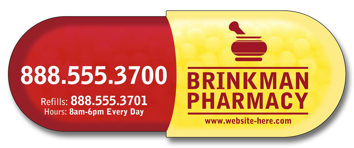 Magnet - Pill Capsule Shape (1.875x5.125) - 25 Mil. 2