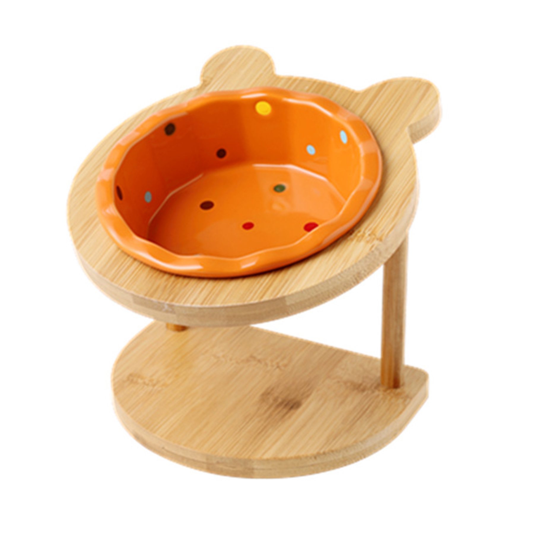 Ceramic Cat Bowl Rack And Cat Bowl 3