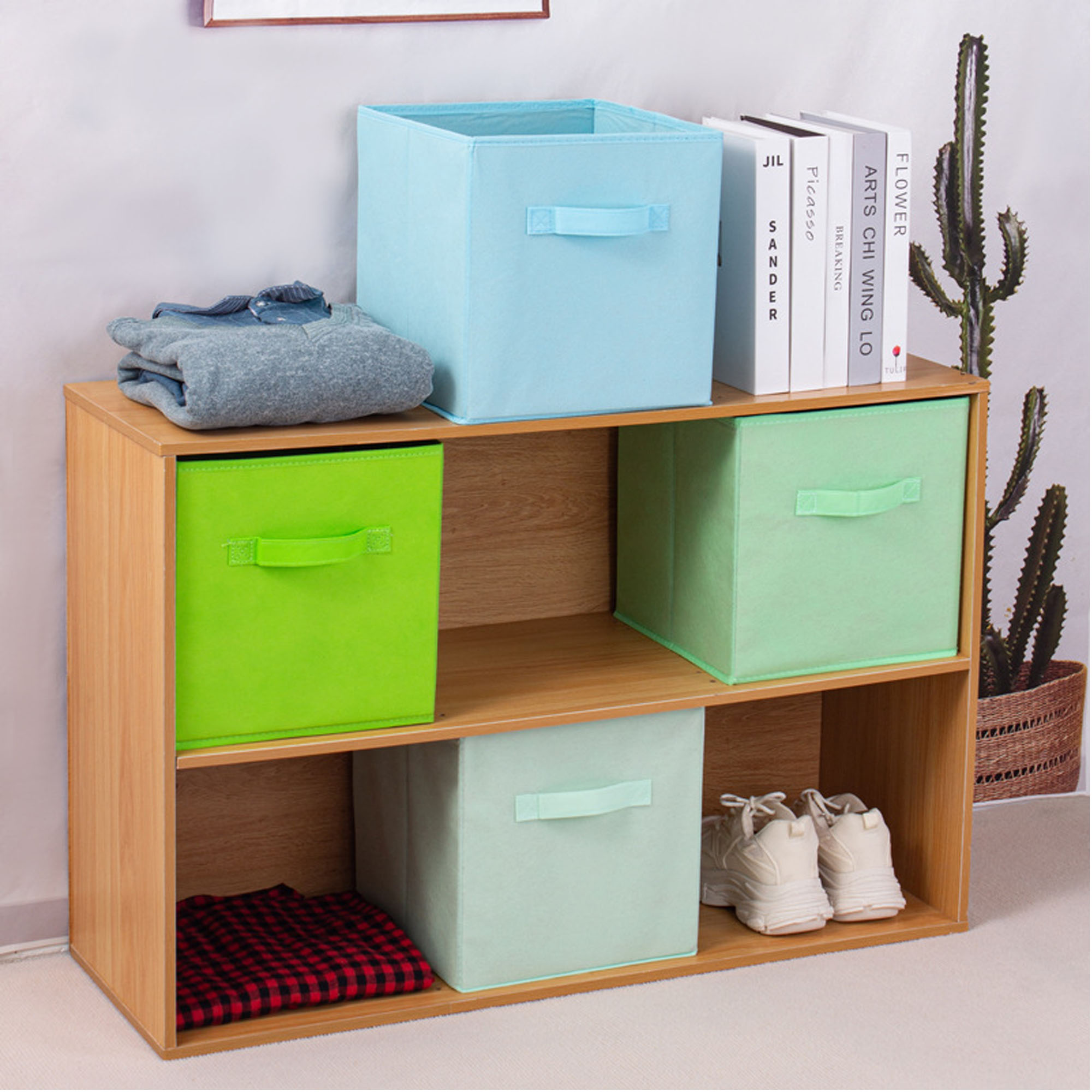 Square Non-Woven Folding Storaye Box With Handle 3