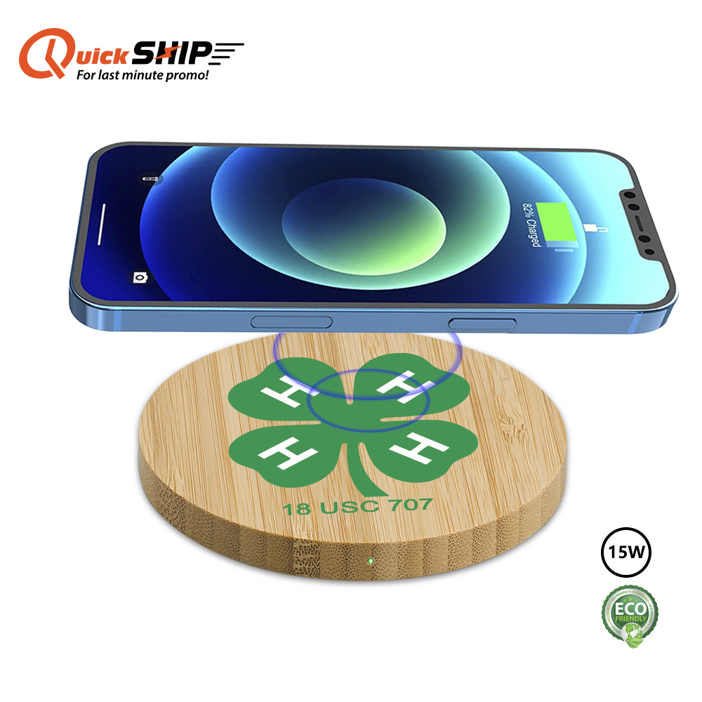 Parkfield 15W Bamboo Eco-Friendly Wireless Charger 3